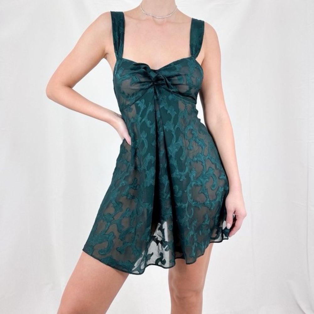 Vintage 90s Victoria’s Secret Gold Label Burnout Slip Dress‎ M